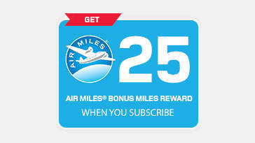 25 FREE Air Miles Bonus Miles