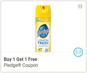 Pledge Buy One Get One FREE Coupon